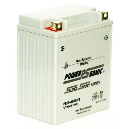 Power Sonic PTX14AHBS-FS Factory Activated AGM PowerSport Battery PTX14AHBS-FS